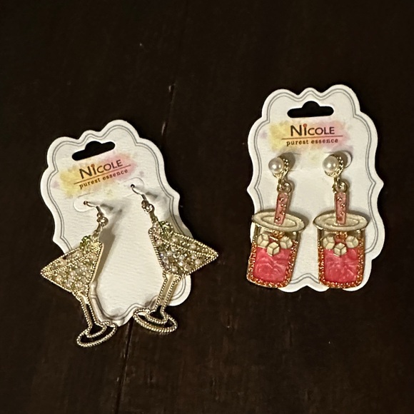 Martini and Cocktail Earrings - Picture 1 of 4